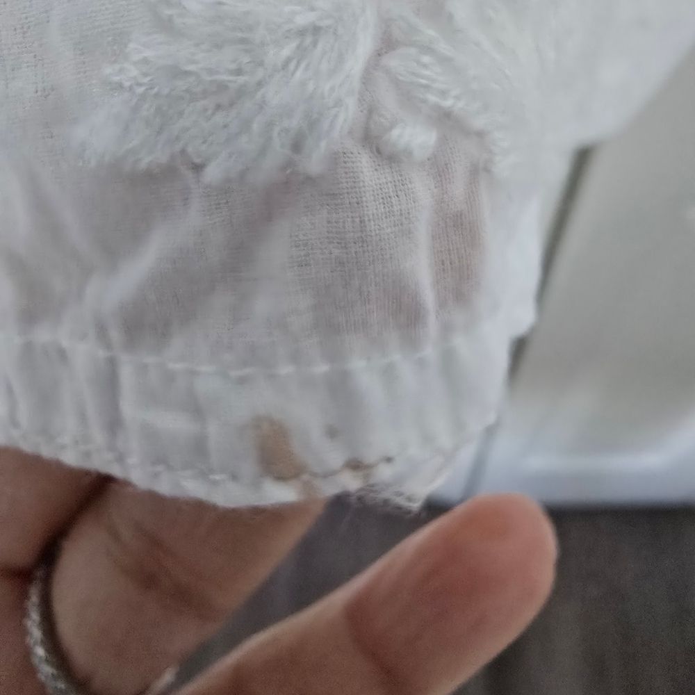 White Embroidered Button-Front Tunic Top - Picture 5 of 5